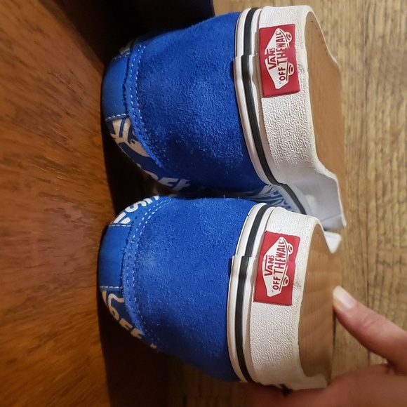 Vans Off the Wall Old Skool Blue Suede Mens size 10.5 - Picture 5 of 6